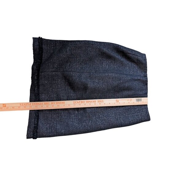 Vintage Wool Slit Skirt Metallic Shimmer Noviello Bloom Made in USA Women Size 8 - Picture 8 of 8